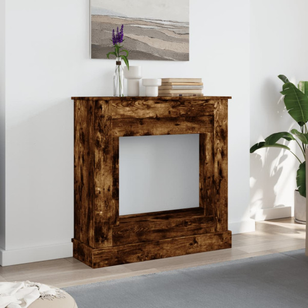 Cornija lareira 90x30x90 cm derivados madeira carvalho fumado M 3