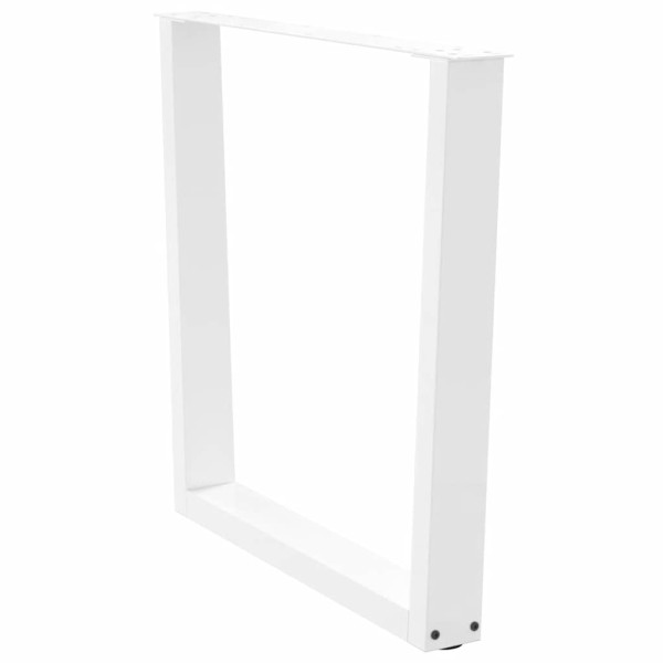 Patas para mesa de comedor en forma de V 2 uds acero blanco M 4