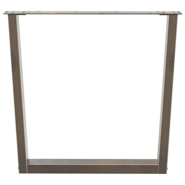 Patas para mesa de comedor en forma de V 2 uds acero natural M 3