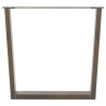 Pés para mesa de jantar em formato de V. 2 peças. aço natural. 80x(72-73.3) cm. aço 3