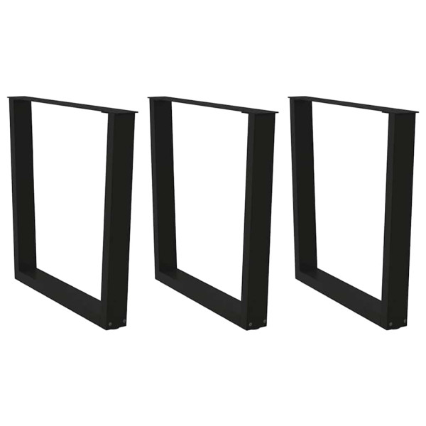 Patas para mesa de comedor en forma de V 3 uds acero negro D