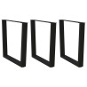 Patas para mesa de comedor en forma de V 3 uds acero negro 1