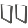 Pés para mesa de jantar em forma de V. 2 peças. antracite. 100x(72-73.3) cm. aço 1