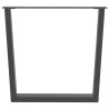 Pés para mesa de jantar em forma de V. 3 peças. antracite. 80x(72-73.3) cm. aço 5