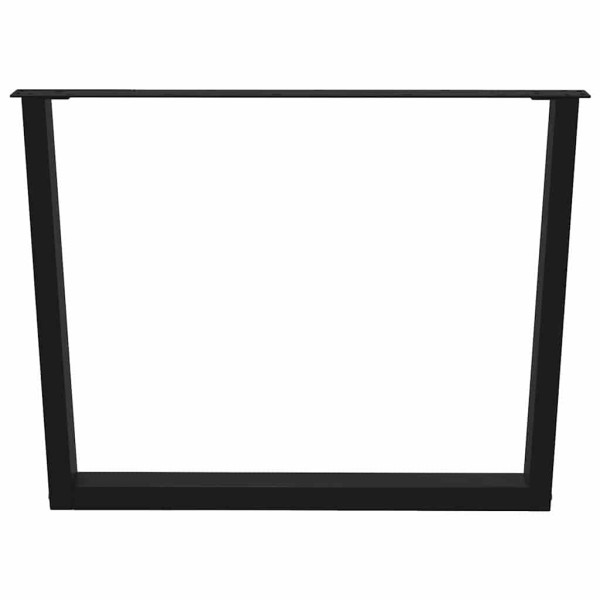 Patas mesa comedor forma V 3uds acero negro 100x(72-73.3) cm M 5