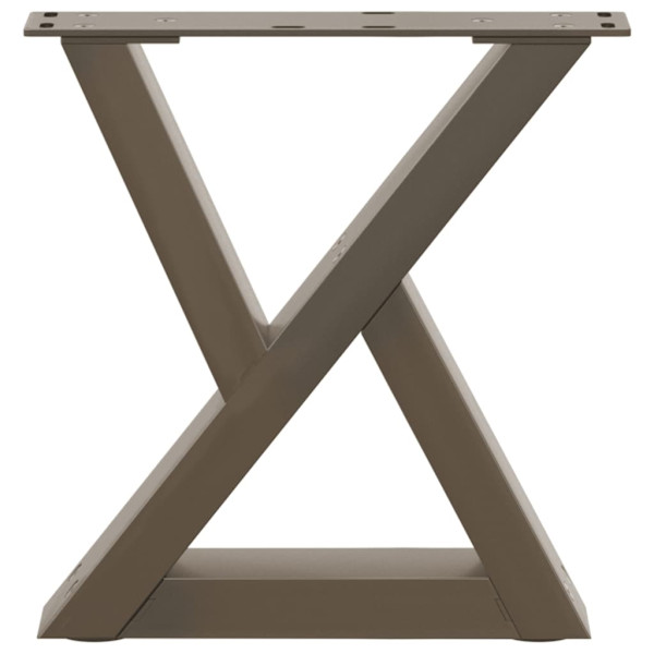 Pés para mesa de centro 2 peças aço natural 30x(30-31.3) cm aço M 5