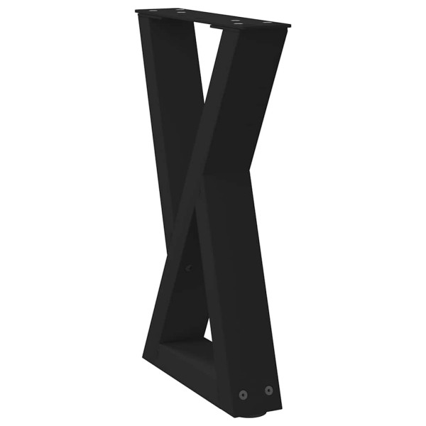 Pés para mesa de centro 2 peças preto 38x(42-43.3) cm aço M 4