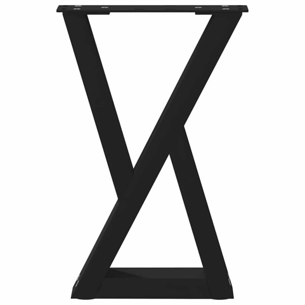 Pés para mesa de centro 2 peças preto 38x(42-43.3) cm aço M 5