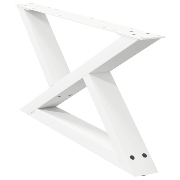 Pés para mesa de centro 2 peças. branco. 70x(30-31.3) cm. aço M 4