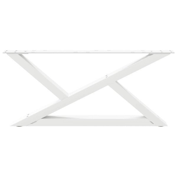 Pés para mesa de centro 2 peças. branco. 70x(30-31.3) cm. aço M 5