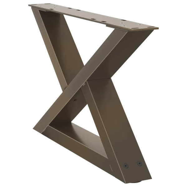 Pés para mesa de centro 2 peças aço natural 50x(30-31.3) cm aço M 4