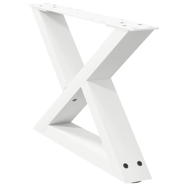 Pés para mesa de centro 2 peças. branco. 50x(30-31.3) cm. aço M 4