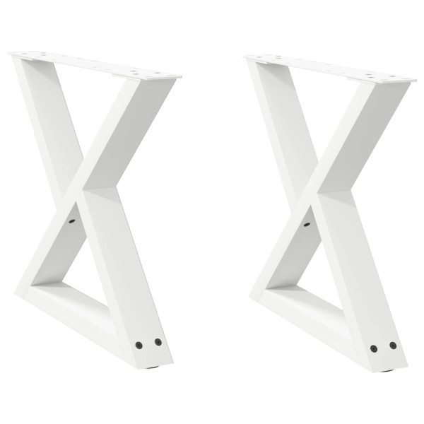 Patas para mesa de centro 2 uds acero blanco 60x(42-43.3) cm M 2