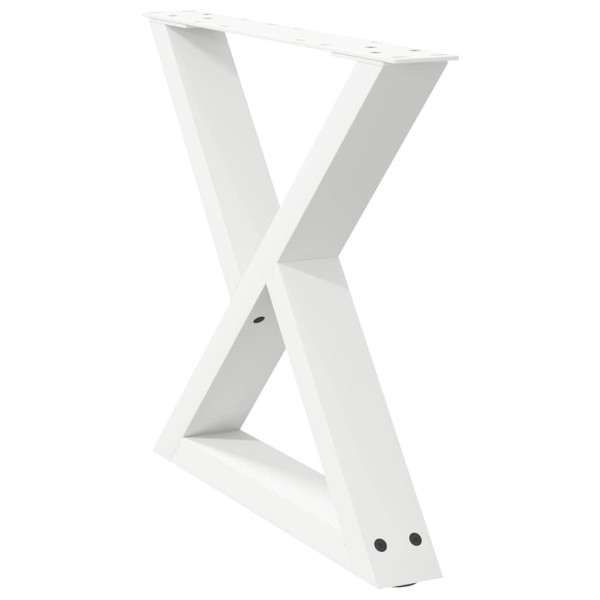 Pés para mesa de centro 2 peças. branco. 60x(42-43.3) cm. aço M 4