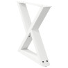Patas para mesa de centro 2 uds acero blanco 60x(42-43.3) cm 4