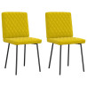 Sillas de comedor 2 unidades terciopelo amarillo 1