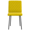 Sillas de comedor 2 unidades terciopelo amarillo 4