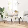 Cadeiras de jantar 2 pcs veludo cor creme 2