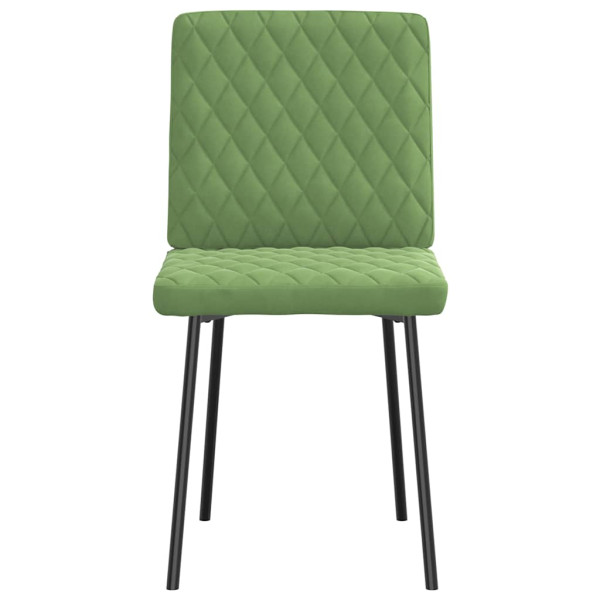 Cadeiras de jantar 2 pcs veludo verde-claro M 4