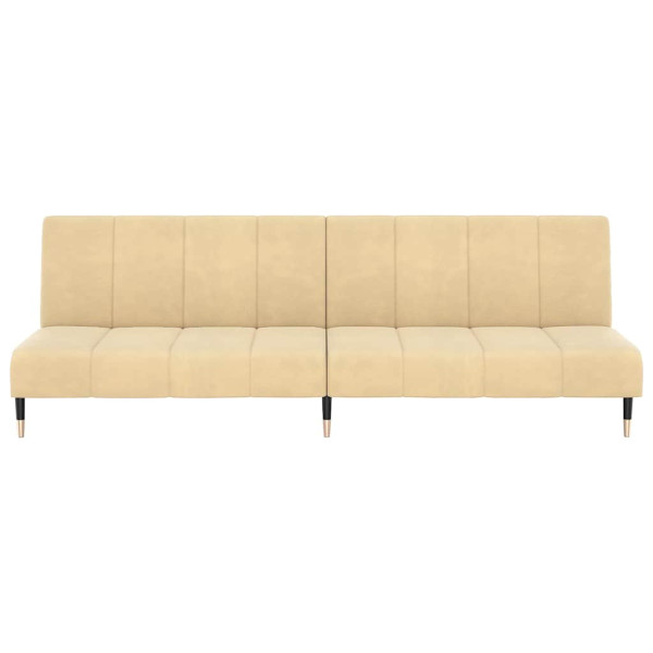 Sofá cama de 2 plazas terciopelo color crema M 5