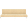 Sofá-cama de 2 lugares veludo cor creme 5