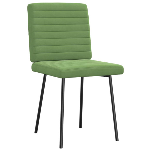 Cadeiras de jantar 2 pcs veludo verde-claro M 4