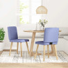 Sillas de comedor 2 uds tela azul jeans 1