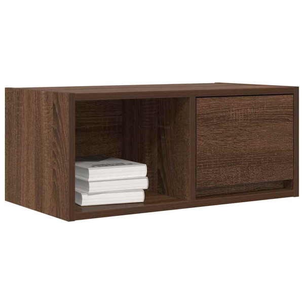 Mueble de TV madera contrachapada roble marrón 60x31x25.5 cm M 4