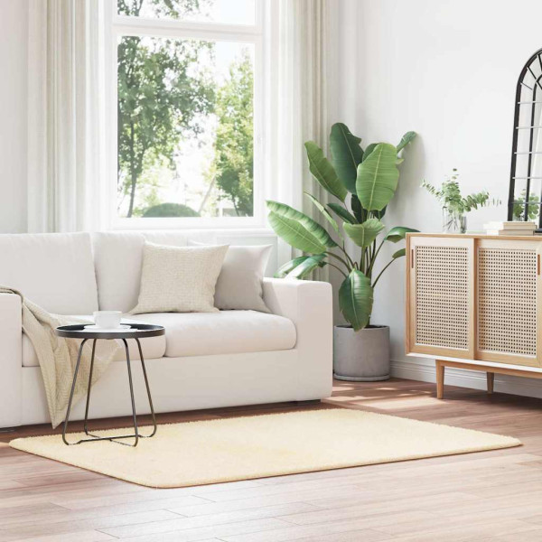 Alfombra de pelo largo NAVARRA color crema 120x170 cm Poliéster D