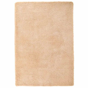 Alfombra peluda de pelo largo NAVARRA beige 120x170cm Poliéster H