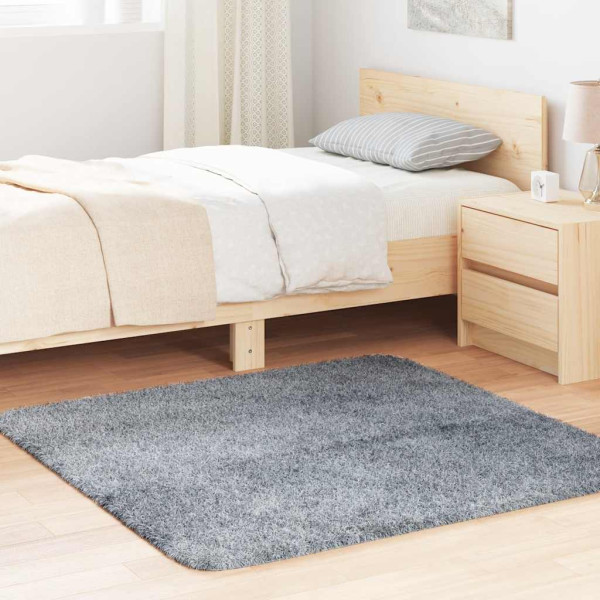 Alfombra de pelo largo NAVARRA gris plateado 120x120 cm D