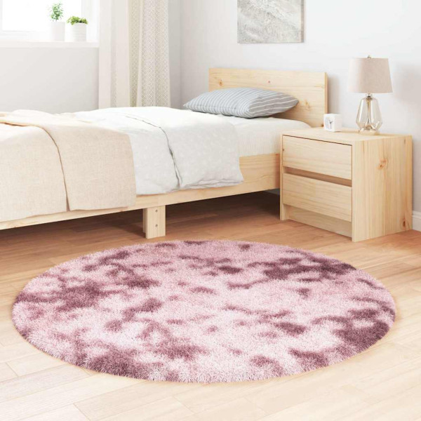 Tapete shaggy de pelo alto NAVARRA 120x120 cm rosa empoeirado M 3