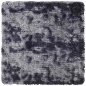 Tapete shaggy de pelo alto NAVARRA 200x200 cm cinzento-escuro H