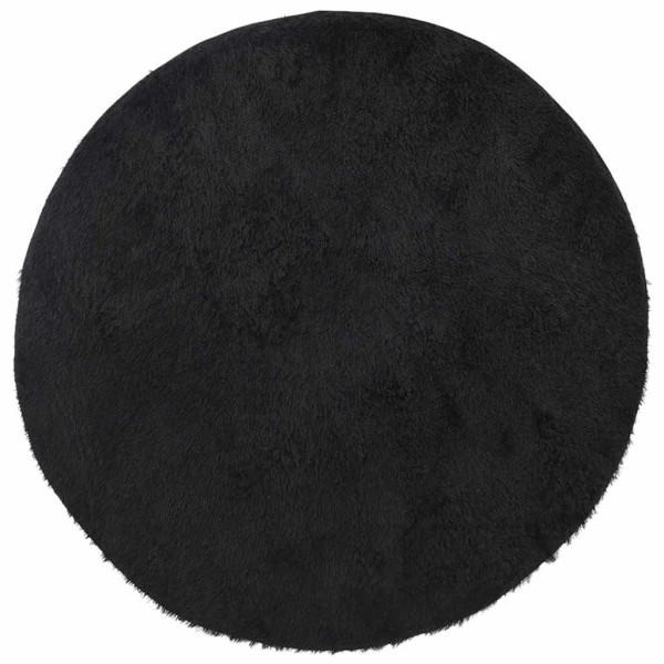 Tapete shaggy de pelo alto NAVARRA 200x200 cm poliéster preto M 2