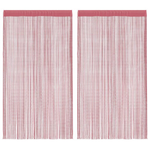 Cortinas de tiras 2 peças.cor rosa 140x250 cm H