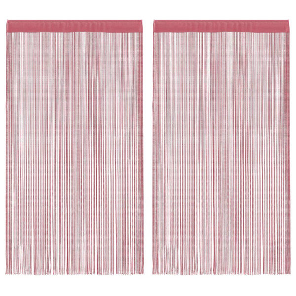 Cortinas de tiras 2 peças.cor rosa 140x250 cm M 2