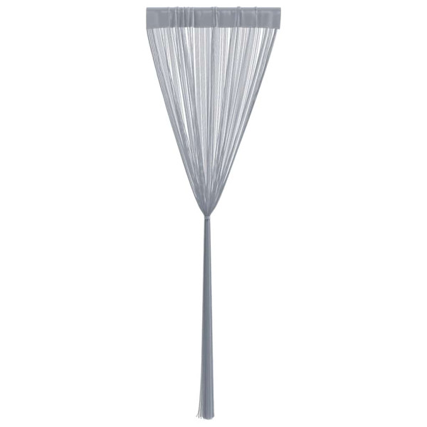 Cortinas de tiras 2 uds gris claro 100x250 cm M 5