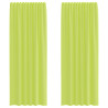 Cortinas de gasa con trabillas 2 uds. verde manzana 2