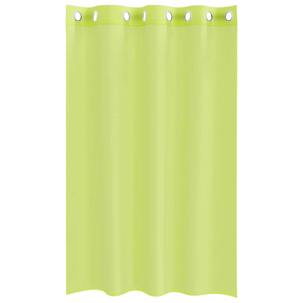 Cortinas de voile com ilhós 2 pcs verde-maçã 140x175 cm M 4