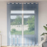 Cortinas de voile com ilhós 2 pcs azul real 1