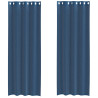 Cortinas de voile com ilhós 2 pcs azul real 2