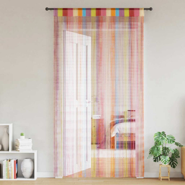 Cortinas de tiras 2 uds multicolor 100x250 cm D