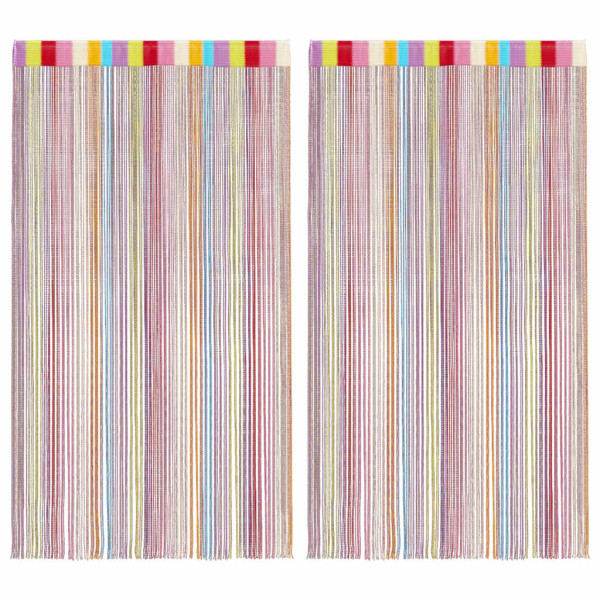 Cortinas de tiras 2 uds multicolor 100x250 cm M 2
