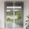 Cortinas de gasa con ojales 2 uds negro140x260 cm 1