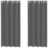 Cortinas de gasa con ojales 2 uds gris oscuro 140x245 cm 2