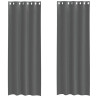 Cortinas de gasa con ojales 2 uds gris oscuro 140x300 cm 2
