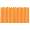 Cortinas de gasa con ojales 2 uds naranja 140x140 cm 2