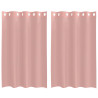 Cortinas de gasa con ojales 2 uds rosa 140x175 cm 2