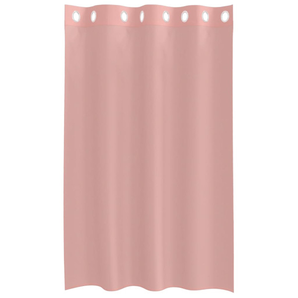 Cortinas de voile com ilhós 2 pcs rosa 140x175 cm M 4