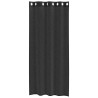 Cortinas de voile com ilhós 2 pcs preto 140x225 cm 4